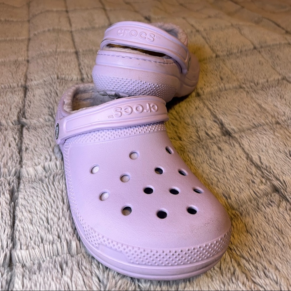Women's Classic Purple Fuzz Lined Clog/Crocs💜